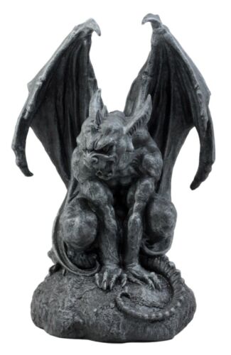 Ebros Gift Ebros Warden Large Cathedral Guardian Crouching Winged Gargoyle Statue 12.5"H