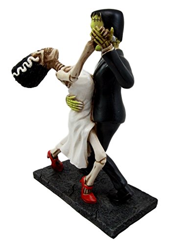 Ebros Gift Ebros Wedding Foxtrot Dance Skeleton Frankenstein Skull Bride And Groom Figurine