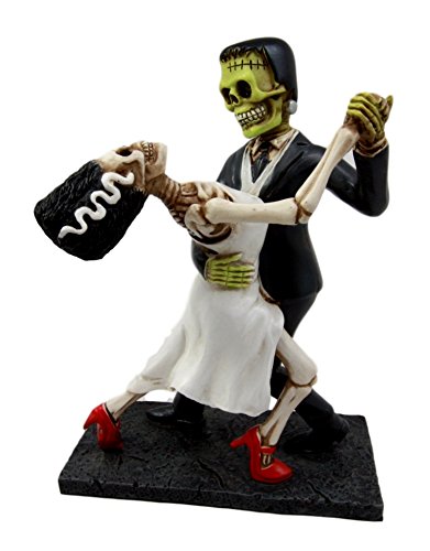 ebros gift Ebros Wedding Foxtrot Dance Skeleton Frankenstein Skull Bride And Groom Figurine