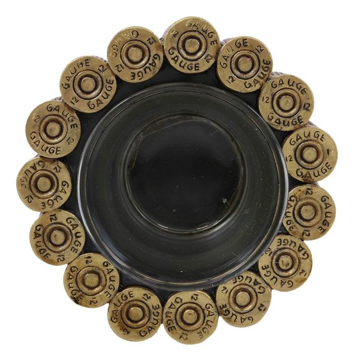 Ebros Gift Ebros Western 12 Gauge Shotgun Shells Hunter's Ammo Shell Casing Votive Candle Holder Decorative Figurine 4" Long Rustic Country Accent Tea Light Candleholder
