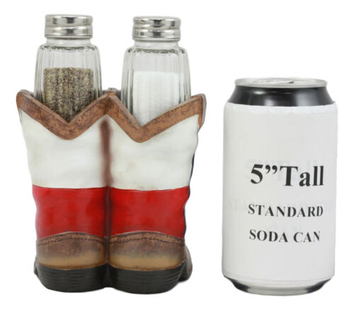 Ebros Gift Ebros Western Cowboy Or Cowgirl Texas Flag Boots Salt And Pepper Shakers Set