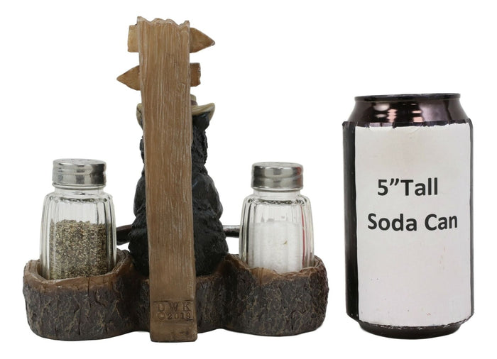 Ebros Gift Ebros Western Papa Bear With Shotgun Salt And Pepper Shakers Holder Figurine