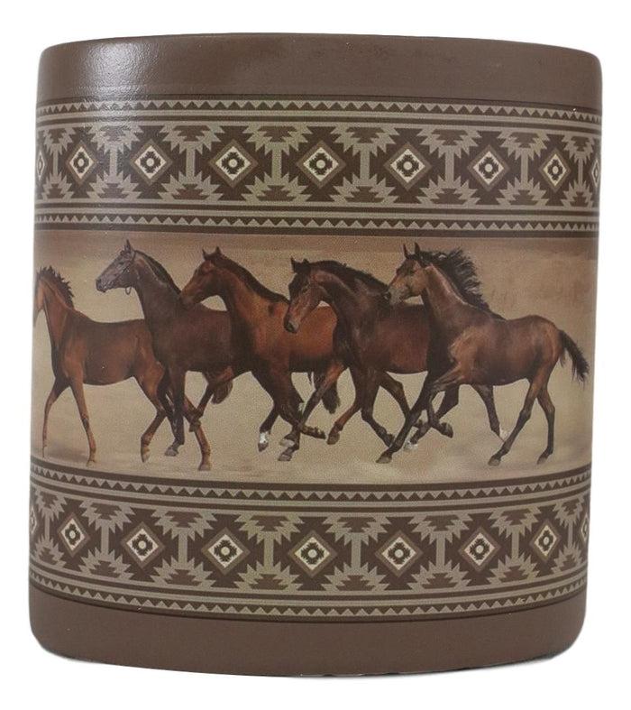 Ebros Gift Ebros Western Running Horses With Southwest Navajo Vectors Makeup Toothbrush Holder