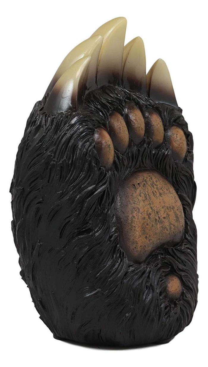 Ebros Gift Ebros Western Rustic Forest Black Bear Paw With Claws LED Night Light Statue 6.75"H