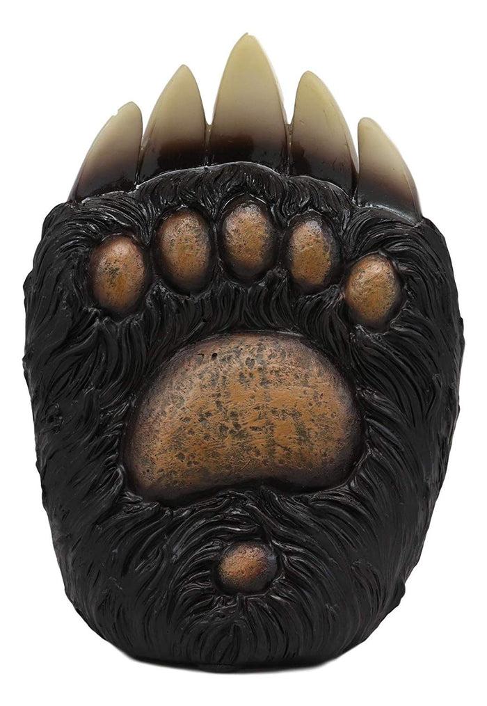 Ebros Gift Ebros Western Rustic Forest Black Bear Paw With Claws LED Night Light Statue 6.75"H