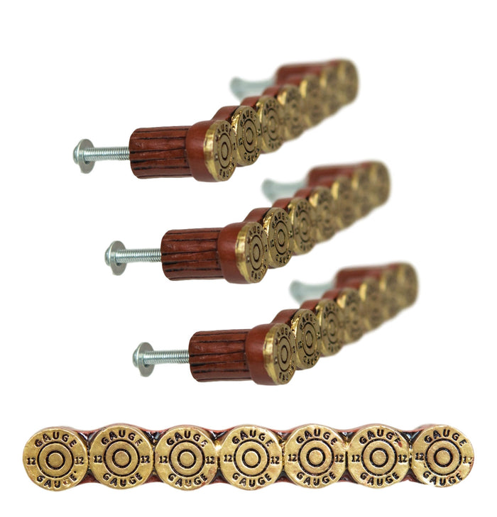 ebros gift Ebros Western Shotgun Shell Casing Drawer Cabinet Pull Knobs Hardware Pack of 4