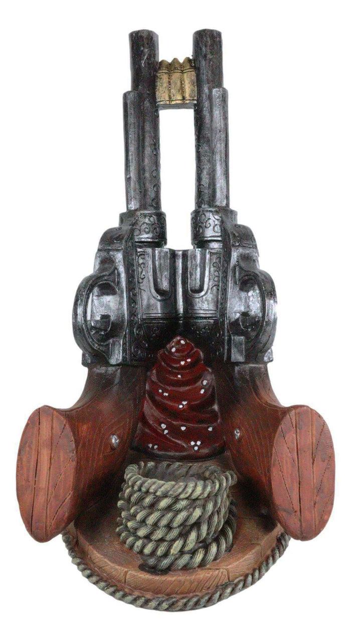 Ebros Gift Ebros Western Six Shooter Cowboy Pistol Wine Bottle Holder Caddy 9.75" Long