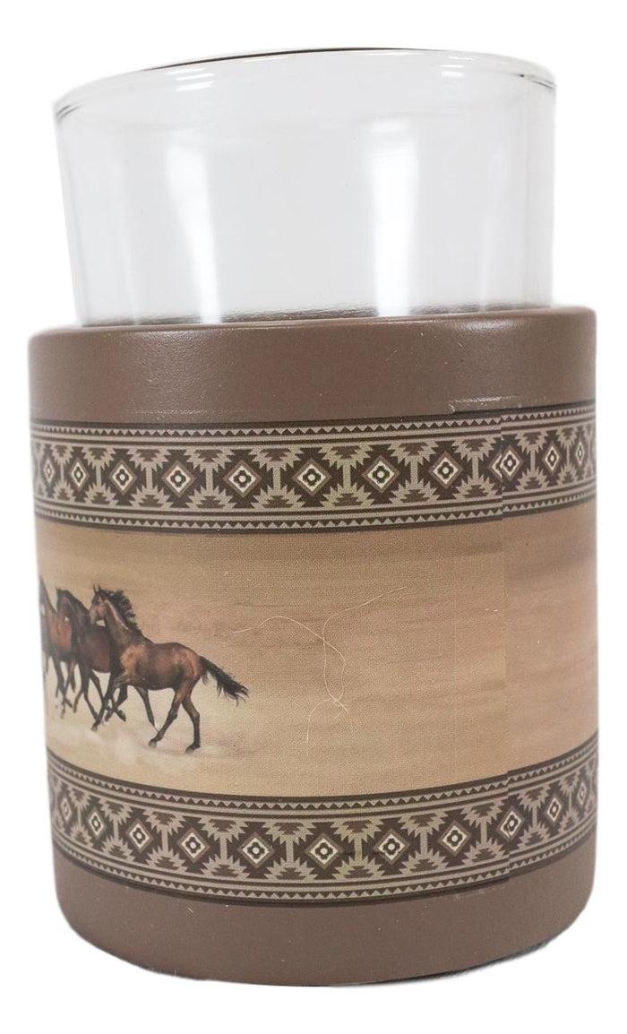 Ebros Gift Ebros Western Wild Horses Southwest Navajo Vectors Bathroom Rinse Cup Tumbler Holder