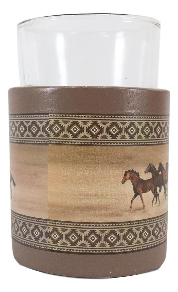 Ebros Gift Ebros Western Wild Horses Southwest Navajo Vectors Bathroom Rinse Cup Tumbler Holder
