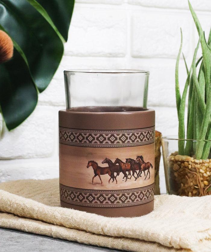 ebros gift Ebros Western Wild Horses Southwest Navajo Vectors Bathroom Rinse Cup Tumbler Holder