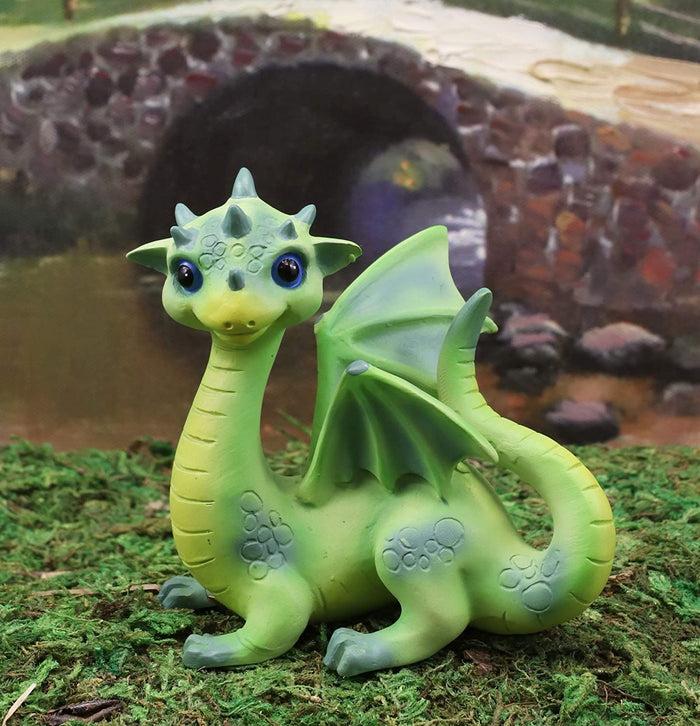 ebros gift Ebros Whimsical Adorable Green Dinosaur Dragon with Spiked Head Figurine 3" Tall