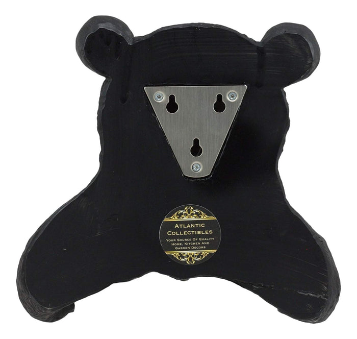 Ebros Gift Ebros Whimsical Black Bear Toilet Paper Holder Bathroom Wall Decoration 8.25"Tall