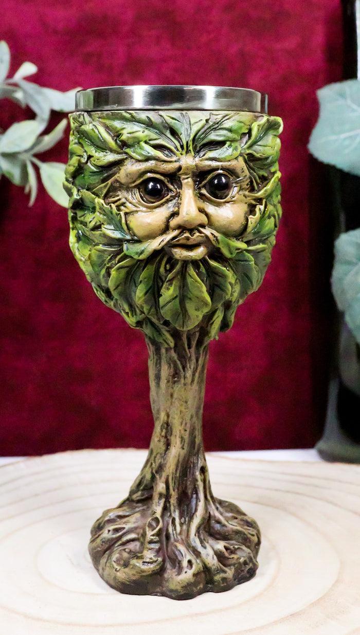 ebros gift Ebros Whimsical Forest Spirit Greenman Deity Wine Goblet Chalice Cup 6oz