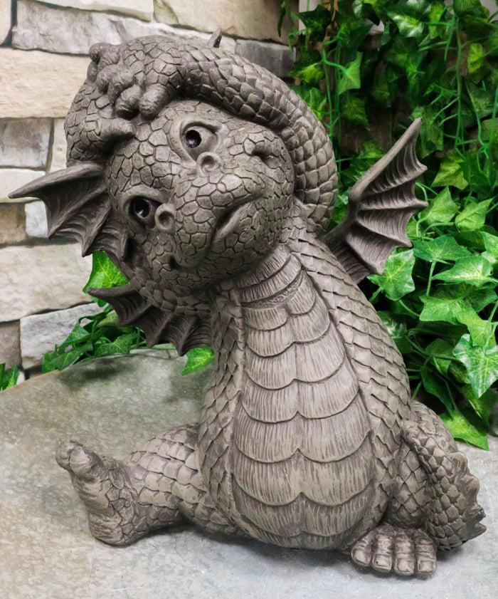 ebros gift Ebros Whimsical Garden Dragon Morning Yoga Stretch Statue Guest Greeter Decor