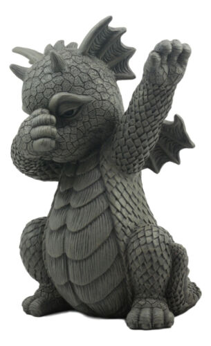 Ebros Gift Ebros Whimsical Hip Hop Dabbing Garden Dragon Statue 9.25" Tall Look At My Dab