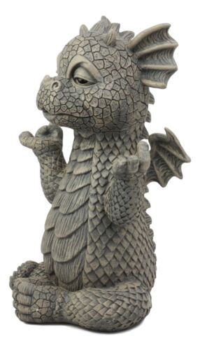 Ebros Gift Ebros Whimsical Inner Peace Garden Yoga Asana Meditating Dragon Statue Decor Figurine