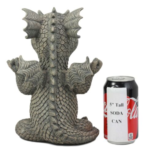 Ebros Gift Ebros Whimsical Inner Peace Garden Yoga Asana Meditating Dragon Statue Decor Figurine