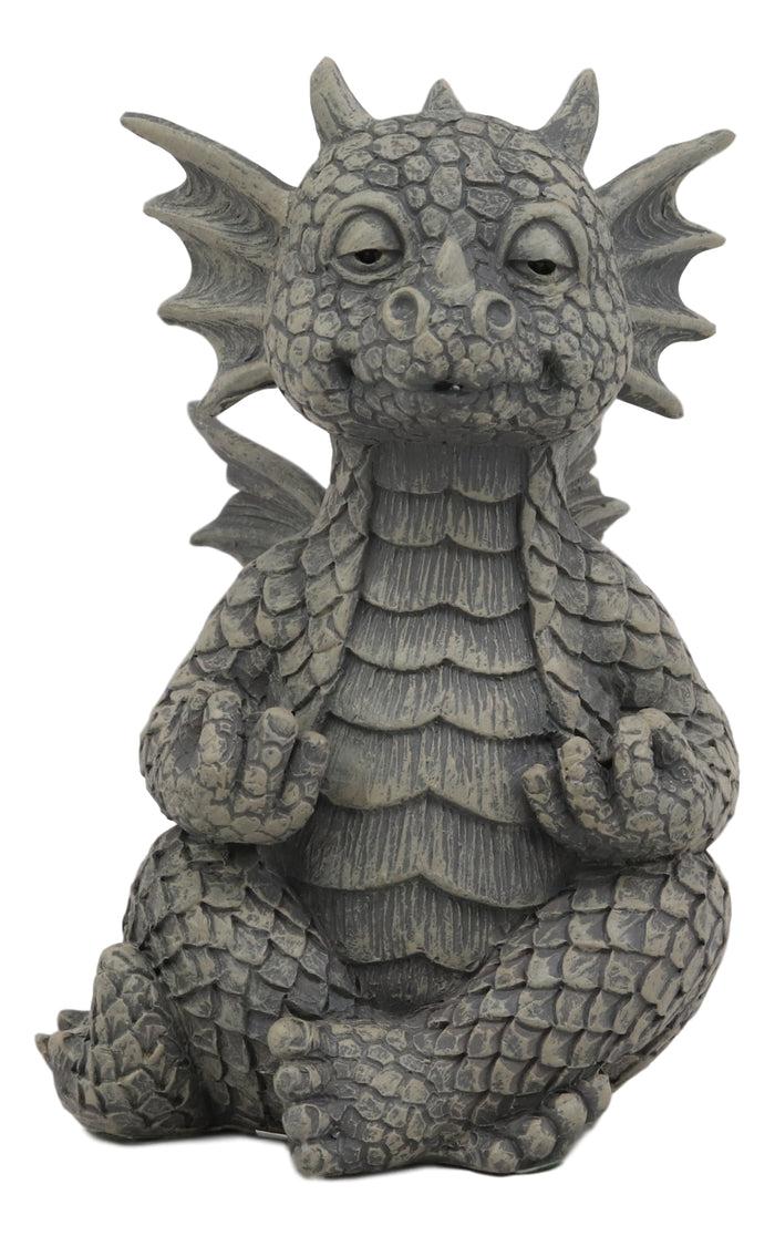Ebros Gift Ebros Whimsical Meditating Dragon Fists Inner Qi Strength Power Statue 5" Tall Decor