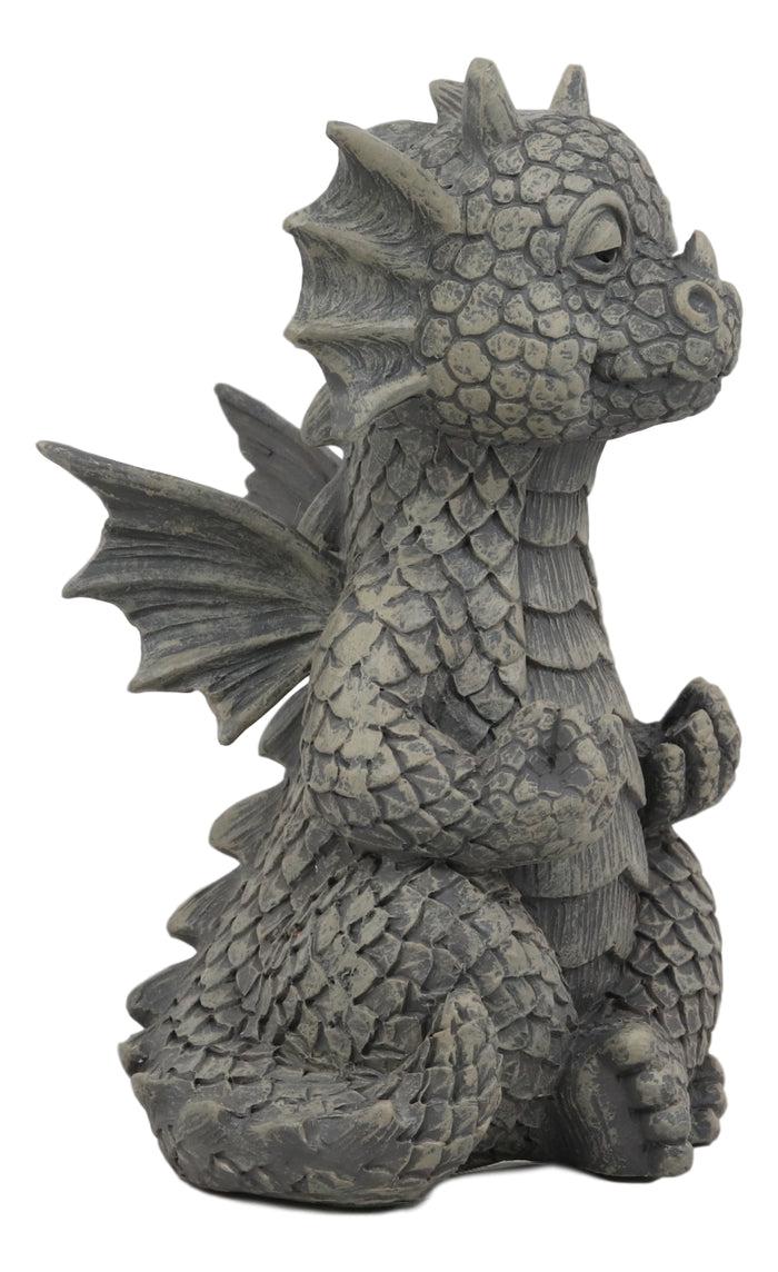 Ebros Gift Ebros Whimsical Meditating Dragon Fists Inner Qi Strength Power Statue 5" Tall Decor