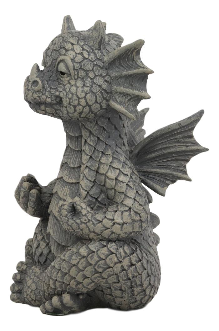 Ebros Gift Ebros Whimsical Meditating Dragon Fists Inner Qi Strength Power Statue 5" Tall Decor