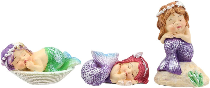 Ebros Gift Ebros Whimsical Mergirls Mermaid Babies Small Miniature Figurines Set Of 3