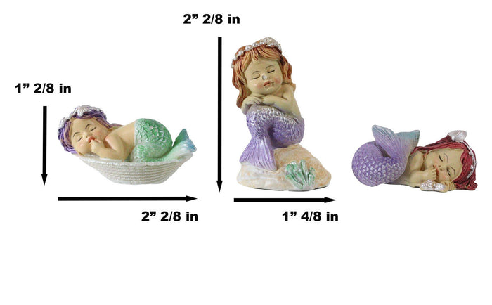 Ebros Gift Ebros Whimsical Mergirls Mermaid Babies Small Miniature Figurines Set Of 3