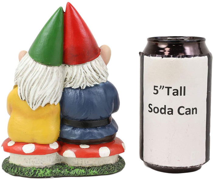 Ebros Gift Ebros Whimsical Mr And Mrs Gnome 'Forever Love Struck' Couple Statue 6.25" Tall