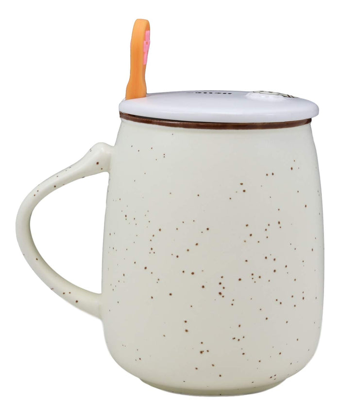 Ebros Gift Ebros Whimsical Naughty Calico Kitty Cat Porcelain Coffee Tea Mug Drink Cup With Paw Handle Spoon And Hello Greeting Paw Print Lid 16oz Kittens Or Cats Mugs For Kids And Adults