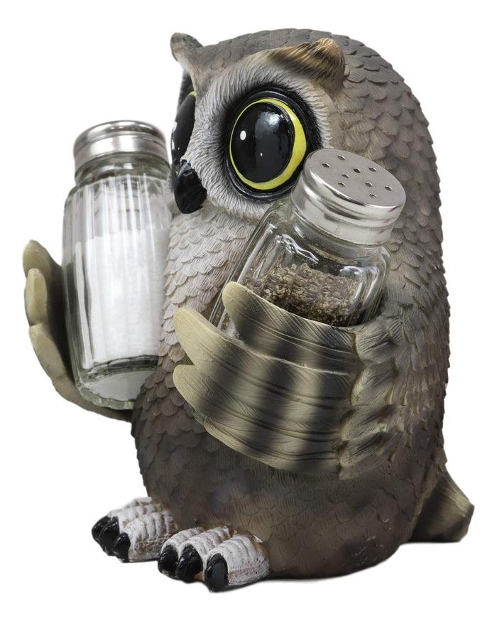 Ebros Gift Ebros Whimsical Owlet Baby Owl W/ Big Round Eyes Glass Salt & Pepper Shakers Set