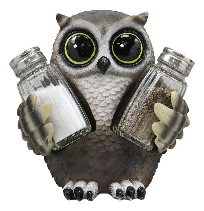 Ebros Gift Ebros Whimsical Owlet Baby Owl W/ Big Round Eyes Glass Salt & Pepper Shakers Set