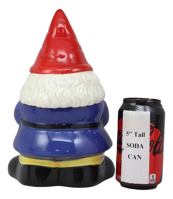 Ebros Gift Ebros Whimsical Sweet Tooth Gnome Ceramic Cookie Jar With Air Tight Lid 9.75"Tall Decorative Kitchen As Decor Storage For Dry Baking Ingredients Goods Knick Knacks