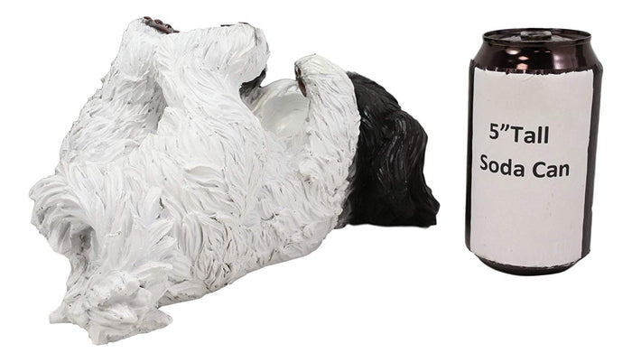 Ebros Gift Ebros White And Black Shih Tzu Dog Wine Bottle Holder Kitchen Wine Cellar Decor