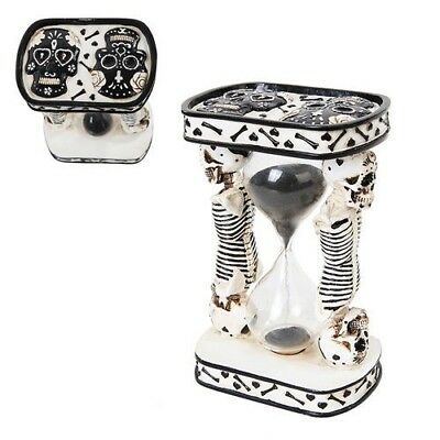 Ebros Gift Ebros White Black Wedding Sugar Skulls Day Of The Dead Sand Timer Skeleton Figurine
