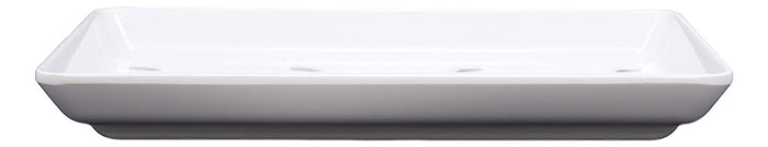 Ebros Gift Ebros White Neta Zara Sushi Sashimi Plate With Drip Holes 8.75"L X 5"W PACK OF 2