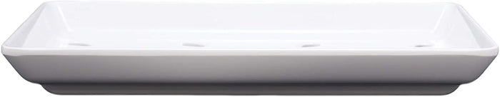 Ebros Gift Ebros White Neta Zara Sushi Sashimi Plate With Drip Holes 8.75"L X 5"W PACK OF 8