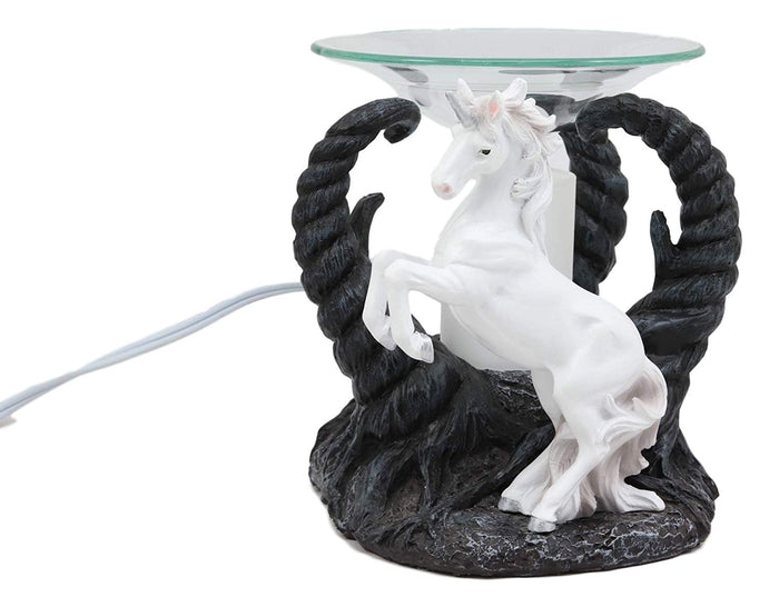 Ebros Gift Ebros White Unicorn By Twisted Trees Electric Oil Burner Tart Warmer Figurine