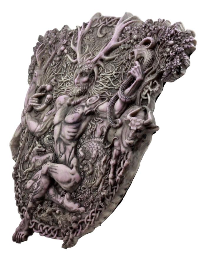 Ebros Gift Ebros Wicca Horned God Cernunnos Wall Plaque Masculine Divinity Neopaganism