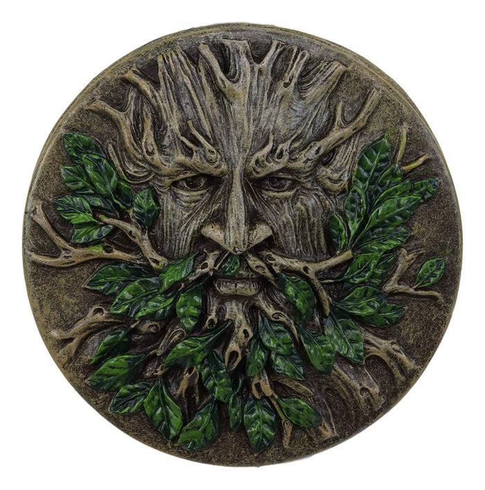 Ebros Gift Ebros Wiccan Celtic Forest Spirit Greenman Tree Of Life Round Jewelry Box 4.5" Diameter Vegetative Earth Deity Small Trinket Box Figurine