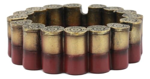 Ebros Gift Ebros Wild Western 12 Gauge Shotgun Shells Round Cigarette Ashtray Figurine 4.5"W