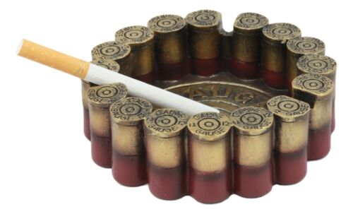 Ebros Gift Ebros Wild Western 12 Gauge Shotgun Shells Round Cigarette Ashtray Figurine 4.5"W