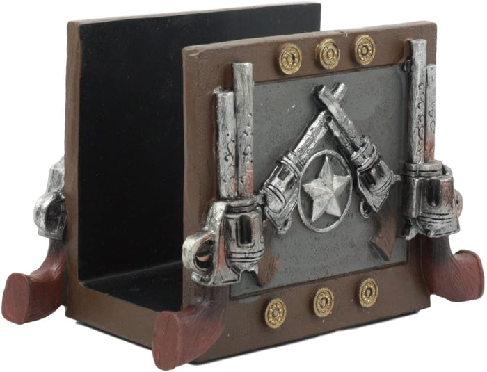 Ebros Gift Ebros Wild Wild West Texas Star And Six Shooter Pistols Cowboy Napkin Holder