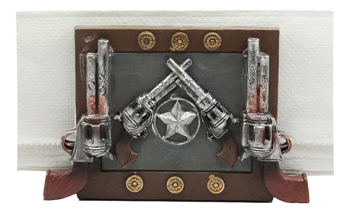 Ebros Gift Ebros Wild Wild West Texas Star And Six Shooter Pistols Cowboy Napkin Holder