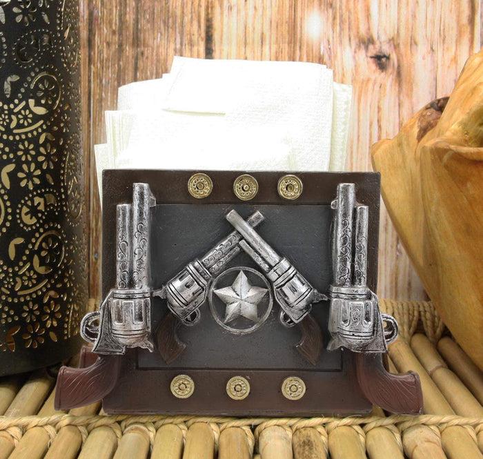 ebros gift Ebros Wild Wild West Texas Star And Six Shooter Pistols Cowboy Napkin Holder