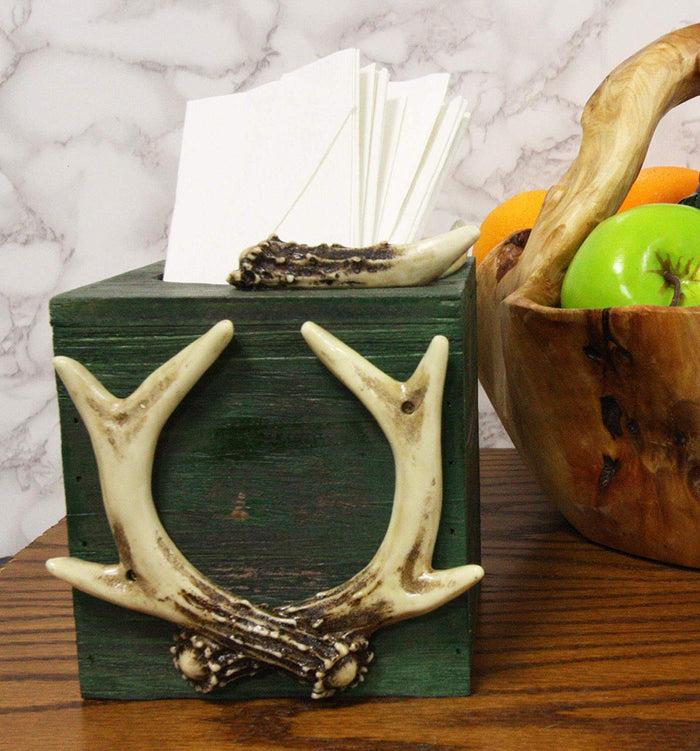 ebros gift Ebros Wildlife Buck Elk Deer Trophy Antlers Tissue Box Cover Sculpture 6.25"H