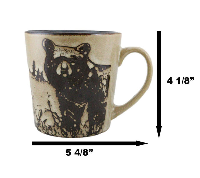 Ebros Gift Ebros Wildlife Grizzly Bear Ceramic Mug Coffee Cup Home And Kitchen Rustic Cabin Decor