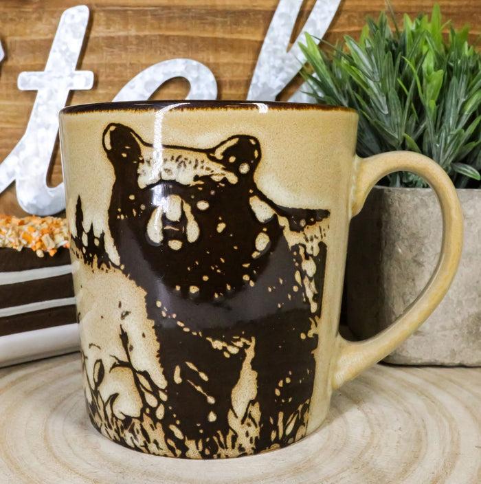 ebros gift Ebros Wildlife Grizzly Bear Ceramic Mug Coffee Cup Home And Kitchen Rustic Cabin Decor