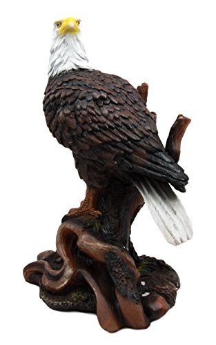 Ebros Gift Ebros Wildlife Patriotic Bald Eagle On Tree Branch Statue 10.25" Tall Figurine Decor