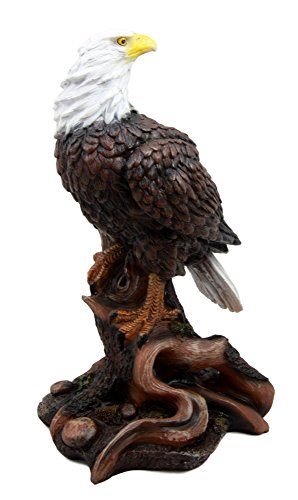Ebros Gift Ebros Wildlife Patriotic Bald Eagle On Tree Branch Statue 10.25" Tall Figurine Decor
