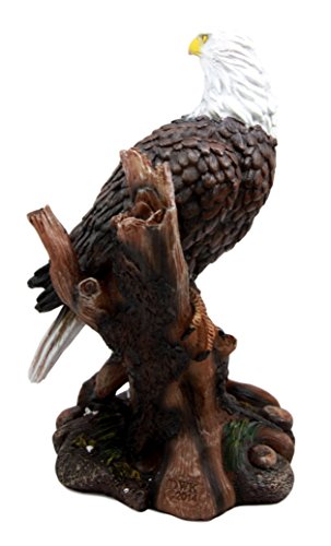 Ebros Gift Ebros Wildlife Patriotic Bald Eagle On Tree Branch Statue 10.25" Tall Figurine Decor
