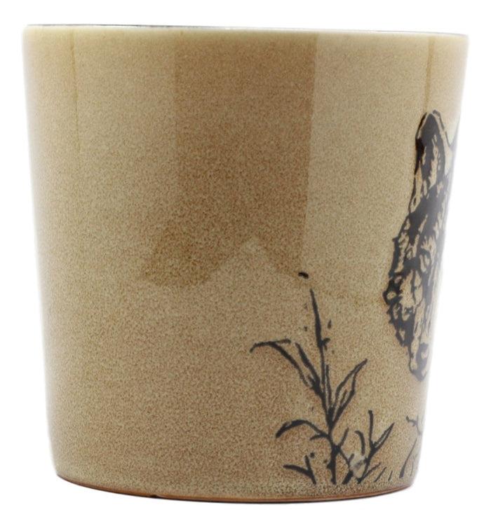 Ebros Gift Ebros Wildlife Prowling Alpha Wolf Coffee Mug 16oz Ceramic Cup Glazed Stoneware